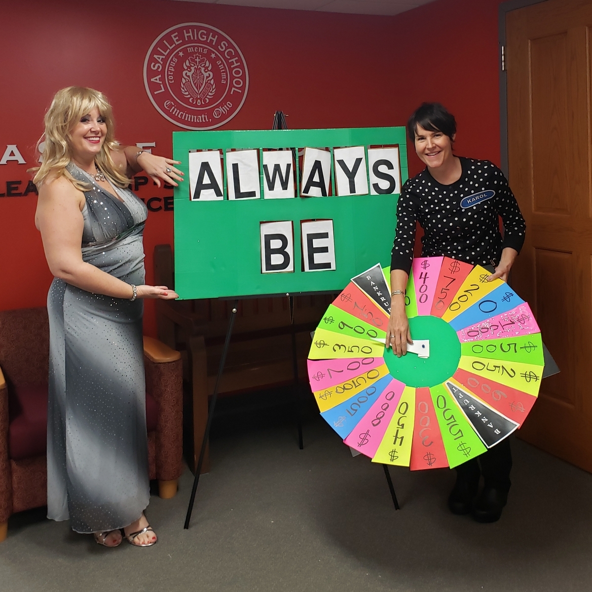 Female coworkers in costumes
